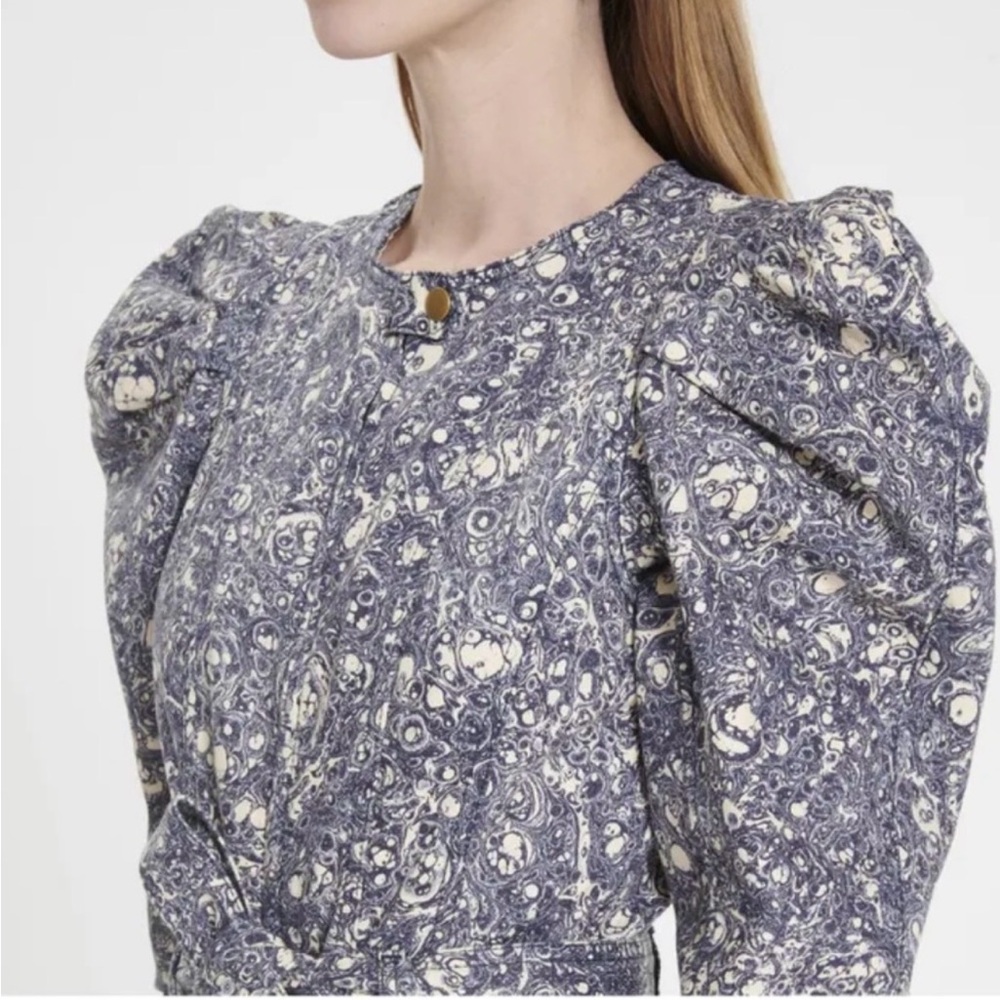 Ulla Johnson Blue Floral Puff-Sleeve Jumpsuit Never Worn Tags On - Picture 3 of 4